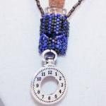 Beaded Bottle Necklace Blue..