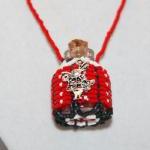Necklace Beaded Bottle in R..