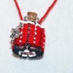 Necklace Beaded Bottle in R..