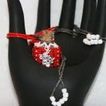 Necklace Beaded Bottle in R..