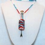 Necklace Beaded Bottle in R..
