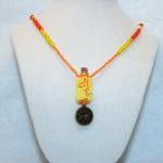 Necklace Leo Beaded Bottle ..