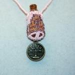 Beaded Bottle Necklace in P..