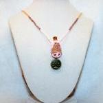 Beaded Bottle Necklace in P..